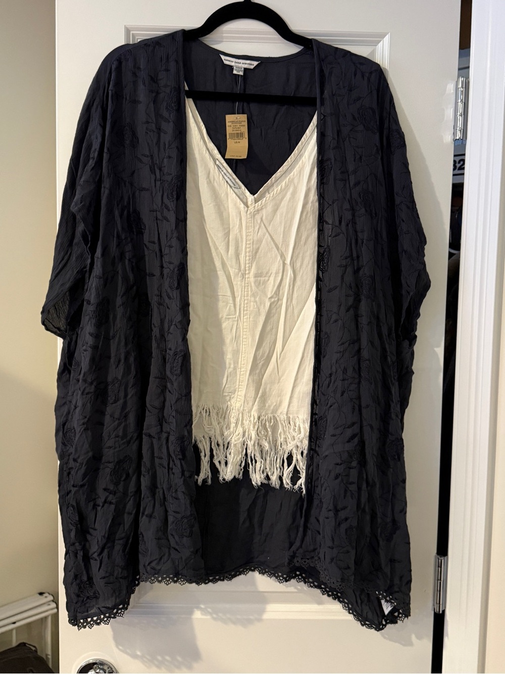 American Eagle Outfitters Navy Cover-Up Kimono